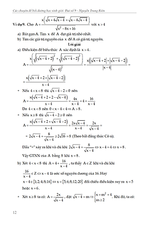 Sách Các Chuyên Đề Bồi Dưỡng Học Sinh Giỏi Đại Số Lớp 9