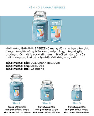 Nến hũ Yankee Candle size S - Bahama Breeze (104g)