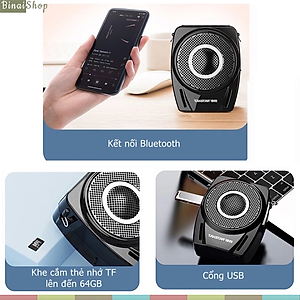 Takstar E8W - Máy Trợ Giảng Không Dây UHF, Hỗ Trợ Bluetooth, Cổng USB, Công Suất 18W, Sử Dụng 12 Giờ- Hàng chính hãng
