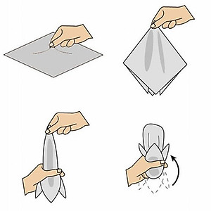 Khăn Cài Túi Áo Vest - Pocket Square - Phụ Kiện Cài Áo đỏ retro