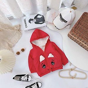 ÁO KHOÁC GIÓ TAI MÈO LÓT LÔNG CHO BÉ TRAI BÉ GÁI MẪU 2021 JS663