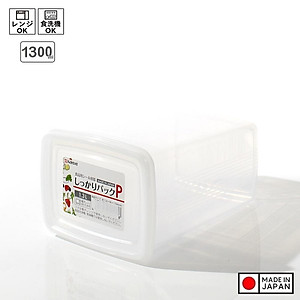 Hộp nhưa bảo quản thực phẩm 1300ml, có nắp mềm - Nội địa Nhật Bản