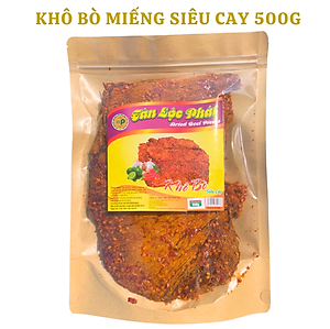 KHÔ BÒ MIẾNG SIÊU CAY TÂN LỘC PHÁT 1KG - COMBO 2 BỊCH 500G