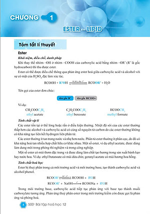 Sách - 500+ Bài Tập Hóa Học 12: Kiến thức và Kĩ năng mấu chốt - Theo chương trình GDPT mới - ndbooks