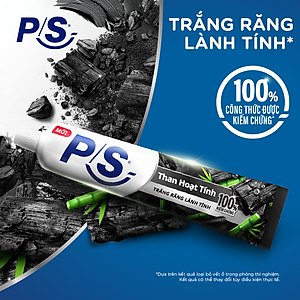 Combo 2 Kem đánh răng P/S Trắng răng than hoạt tính & tre 230g