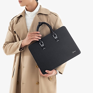 Túi Xách Cặp Da Nam Công Sở GENCE CGL08 Chất Liệu Da Bò Khóa Số Cao Cấp Màu Đen