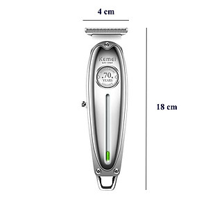 Tông đơ KEMEI KM-1949 cao cấp không dây toàn thân là hợp kim nhôm không gỉ chuyên dùng chấn viền, cạo viền, khắc tóc