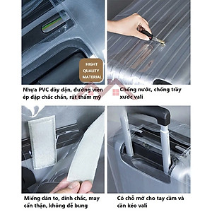 Size 20 Size 22 Túi Trùm Chống Xước Cho Vali Cao Cấp Áo bọc, bao bọc vali trong suốt chống trầy xước khi vận chuyển 