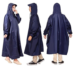 Áo Mưa kín người Không Xẻ Tà Vải Dù Hàng Cao Cấp Chống Thấm Cực Tốt, Áo Mưa Đi Xe Máy