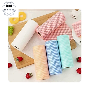 Combo 5 cuộn giấy lau đa năng loại đẹp,giấy lau, đồ dùng phòng bếp, vệ sinh nhà cửa ( giao mầu ngẫu nhiên)