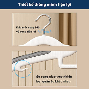 Móc Treo Quần Áo Chống Trượt Xoay 360 Đa Năng Chất Liệu Nhựa Cao Cấp Bền Bỉ Chịu Được Vật Nặng, Mắc Áo Nhựa - Giao Màu Ngẫu Nhiên