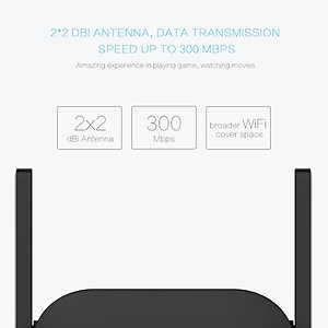 Thiết Bị Kích Sóng Xiaomi Wifi Repeater Pro 300Mbps 2.4G Với 2 Ăng Ten Phát Sóng Xa Hơn Khỏe Hơn Bộ Kích Sóng Wifi Xiaomi Pro