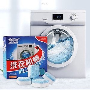 Viên tẩy sạch lồng máy giặt ,  hộp 12 viên  , khử mùi ,  khử nấm mốc giúp làm sạch quần áo , tăng tuổi thọ máy giặt phù hợp cho  tất cả máy giặt