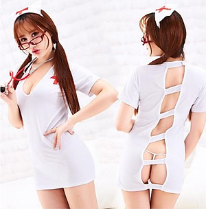  Set 4 món váy ngủ nữ phong cách y tá 