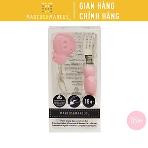 Bộ thìa nĩa tập ăn cho bé Palm Grasp Marcus & Marcus, từ 18 tháng