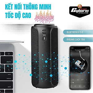 Loa Nghe Nhạc Bluetooth Cyboris S12, Loa siêu Bass, Công suất 30W, Chống nước IPX7, Pin 4000mAh. Hàng Chính Hãng.
