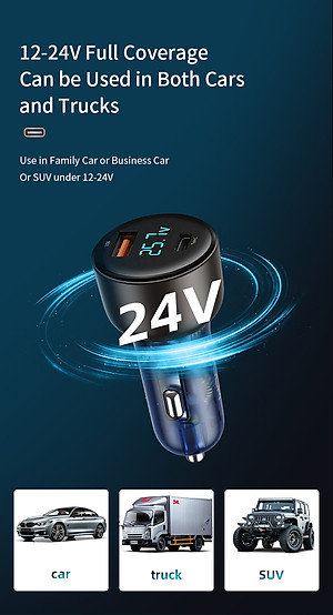 Củ sạc nhanh trên xe hơi Rockspace H16 sạc nhanh PD 72W có 2 cổng nhỏ gọn - Hàng chính hãng bảo hành 12 tháng