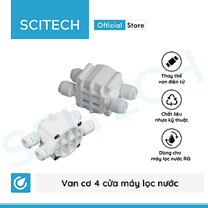 Van cơ 4 cửa nối nhanh dùng trong máy lọc nước (Van cơ 4 chiều, van cơ 4 ngả, van cóc) - Hàng chính hãng