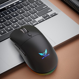 Chuột Led Không Dây Pin sạc T25 Gaming Cổng sạc TypeC chống mỏi cổ tay cho máy tính laptop hàng nhập khẩu