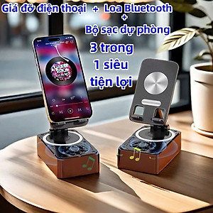 Giá Đỡ Điện Thoại 3 Trong 1 Kèm Pin Dự Phòng & Loa Bluetooth - Tiện Lợi, Dễ Dàng Mang Theo Khi Di Chuyển - HÀNG CHÍNH HÃNG MINIIN