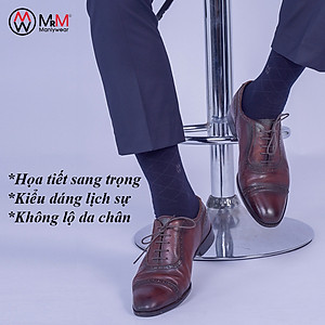 Hộp 5 đôi tất vớ đi giày tây nam công sở cổ cao MRM Manlywear, sợi cotton organic cao cấp thoáng khí, chống hôi chân