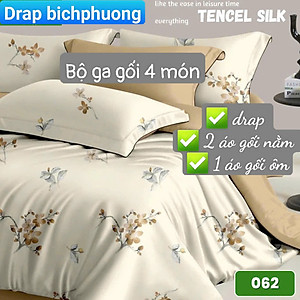  Bộ drap gối Tencel vải Hàn Quốc , đỉnh cao mát , mềm mại { drap và 3 áo gối}