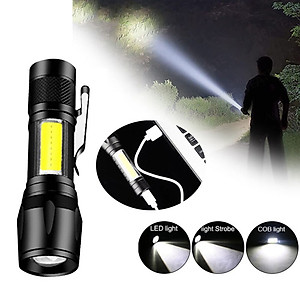 Đèn pin mini siêu sáng có thể sạc, hàng cao cấp 911, có zoom - HENRYSA