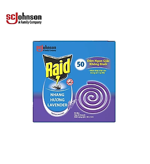 Combo 2 Hộp Raid Nhang Muỗi Hương Lavender 50 Khoanh (50x12g)