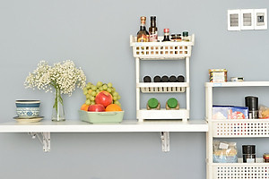 Kệ Nhà Bếp Để Đồ Đa Năng, Kệ Nhựa Cao Cấp 3 Tầng Nachi Đạt Tiêu Chẩu Xuất Nhật ,Châu Âu- Hàng chính hãng inochi ( Tặng khăn lau đa năng pakasa)