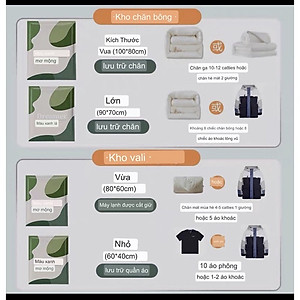 Combo 6 Túi Hút Chân Không Đựng Chăn Màn, Quần Áo, Chống Ẩm Mốc Bụi, Bảo Quản Quần Áo Chăn Gối Mền - TẶNG KÈM BƠM ĐIỆN - HÀNG CHÍNH HÃNG MINIIN