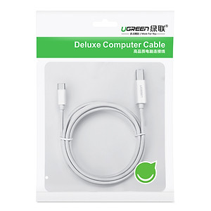 Cáp máy in sử dụng cho thiết bị hỗ trợ cổng USB Type C dài 1.5m UGREEN US241 40417 - Hàng Chính Hãng