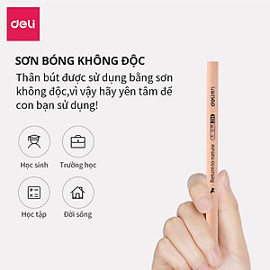 Bút chì lục giác/tam giác Deli - loại HB/2B - 30 chiếc/hộp - S941 / S943