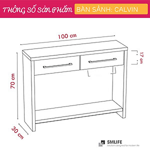 Bàn sofa dáng thấp cho phòng khách SMLIFE Calvin