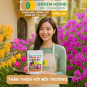 Phân Dê Trồng Lan Greenhome, 25 Túi Lưới Dài 10cm, Đã Qua Xử Lý, Không Mùi, Kích Rễ Phong Lan, Hoa Đậm Màu Lâu Tàn