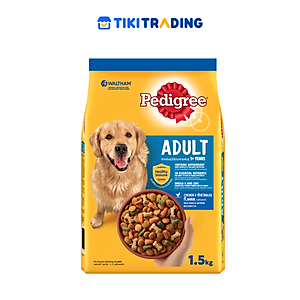 Thức Ăn Cho Chó Trưởng Thành Pedigree Adult 1+ Years Vị Gà, Rau Củ 1.5kg/Túi