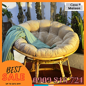 Ghế Lười Mây Cao Cấp Kèm Nệm _ Rattan Papasan PA001