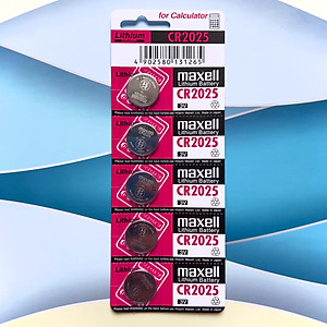 Vỉ 5 Viên Pin CR2025 Maxell Nhật Bản Lithium 3V Vỉ 5 Viên