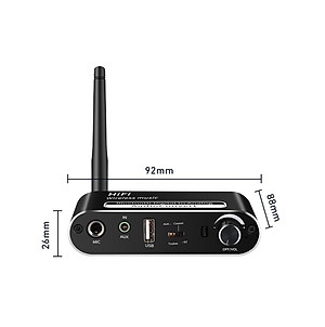 SOAIY Bộ Chuyển Đổi Âm Thanh DAC HIFI Bluetooth T02 (Hỗ Trợ Cổng Optical) - Hàng Nhập Khẩu