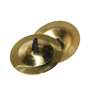 2 Pairs (4pcs) Gold Finger Cymbals Zills Belly Dance Dancer