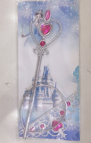 Set Phụ Kiện Vương Miện + Gậy Phép (Đũa Thần) Elsa Cho Bé Gái - HM0285