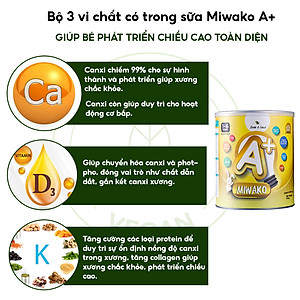 Sữa Công Thức Hạt Thực Vật Hữu Cơ MIWAKO A+ Vị Vani 700gr x 6 Hộp - Miwako Việt Nam