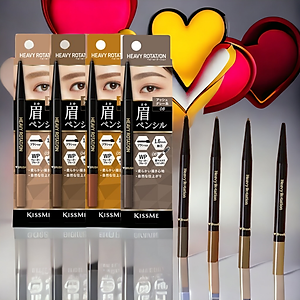Bút Chì Sáp Kẻ Lông Mày Chống Trôi Lõi Siêu Mịn Kissme Heavy Rotation Eyebrow Pencil (0,09 G)