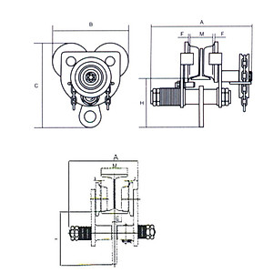 Rùa Kéo Tay, Cụm Móc Treo Palang Có Xích Dài 5m (Loại 3 tấn) - Hàng Chính Hãng
