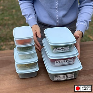 Hộp nhựa đựng thực phẩm nắp déo Fitin Pack các cỡ nội địa Nhật Bản