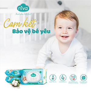 Khăn Ướt Đa Năng Không Mùi NIVA Gói 80 Tờ Tiện Dụng, Diệt Khuẩn, An Toàn Cho Trẻ Sơ Sinh Phụ Nữ Mang Thai