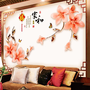 Decal dán tường ĐỖ QUYÊN AZALEA 3D CH2003 (170 x 110 cm)