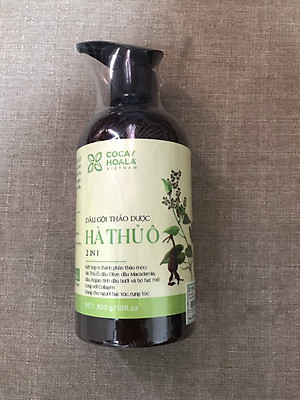 Dầu gội thảo dược HÀ THỦ Ô Chiết xuất từ 6 loại thảo dược Cocayhoala 300g, Tặng Khăn Quấn Ủ Tóc