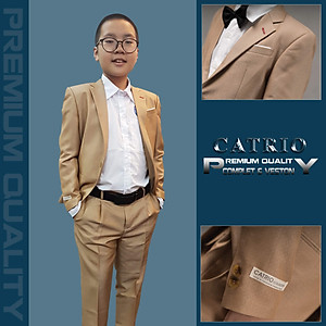 BỘ VEST BÉ TRAI CATRIO ACT386 CHO TRẺ EM TỪ 2 TUỔI ĐẾN 11 TUỔI THUỘC BST QUẦN ÁO COMPLET VESTON TRẺ EM CATRIO 2021