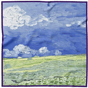 90x90cmKhăn bandana lụa quấn áo BlackPink - Khăn quàng cổ lụa vuông họa tiết tranh cổ điển Picaso