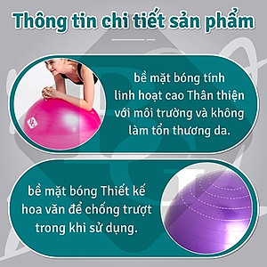 [All Size] KHÔNG KÈM BƠM BG Bóng Tập Yoga, Bóng Yoga Tròn  45cm - 55cm - 65cm - 75cm - 85cm Cỡ Đại Cao Cấp - Chính Hãng (Hàng nhập khẩu)